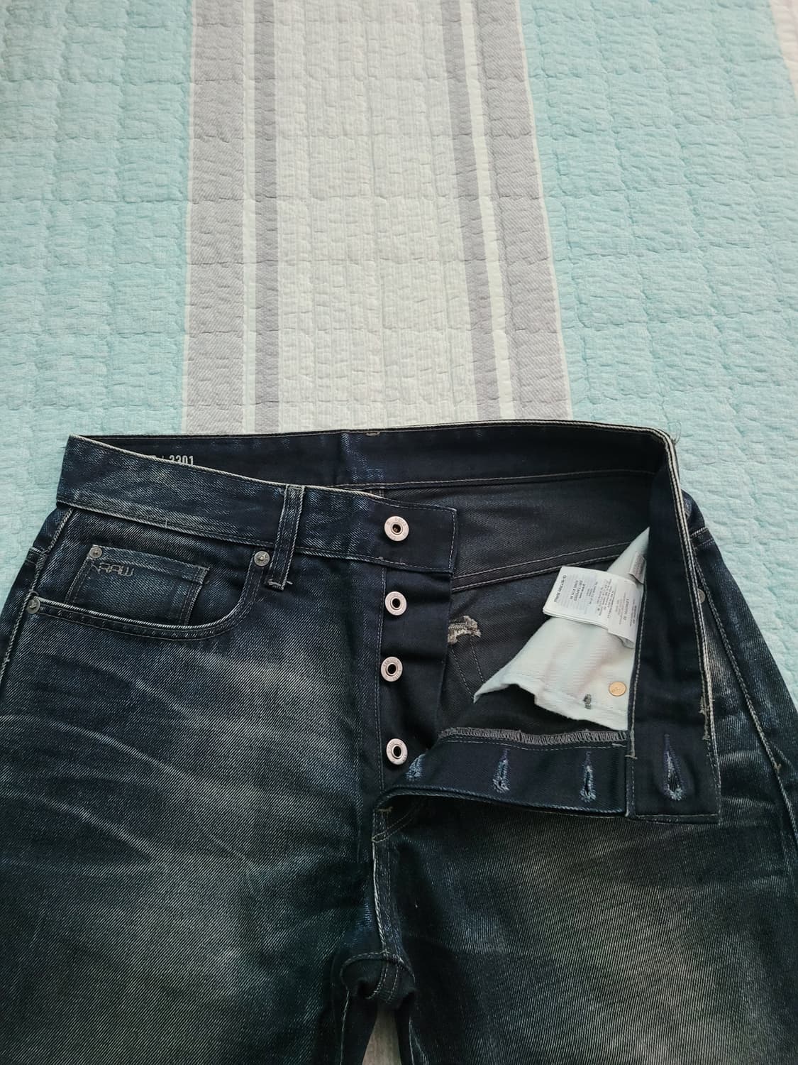 지스타로우 Gstarraw 3301 테이퍼드 다크블루워싱진 32사이즈 상품이미지3