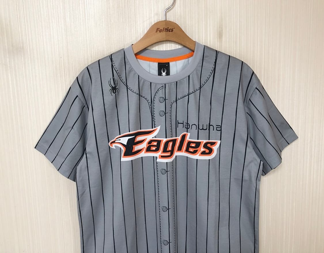 KBO 스파이더 한화이글스 남성 유니폼모티브 티셔츠 M(95) 상품이미지2