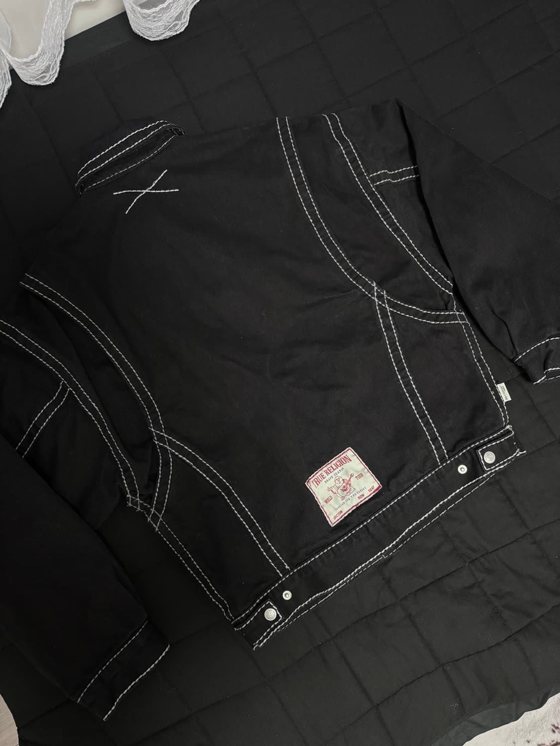 트루릴리젼 빅 티 오리진 트러커 자켓 블랙 S 상품이미지6