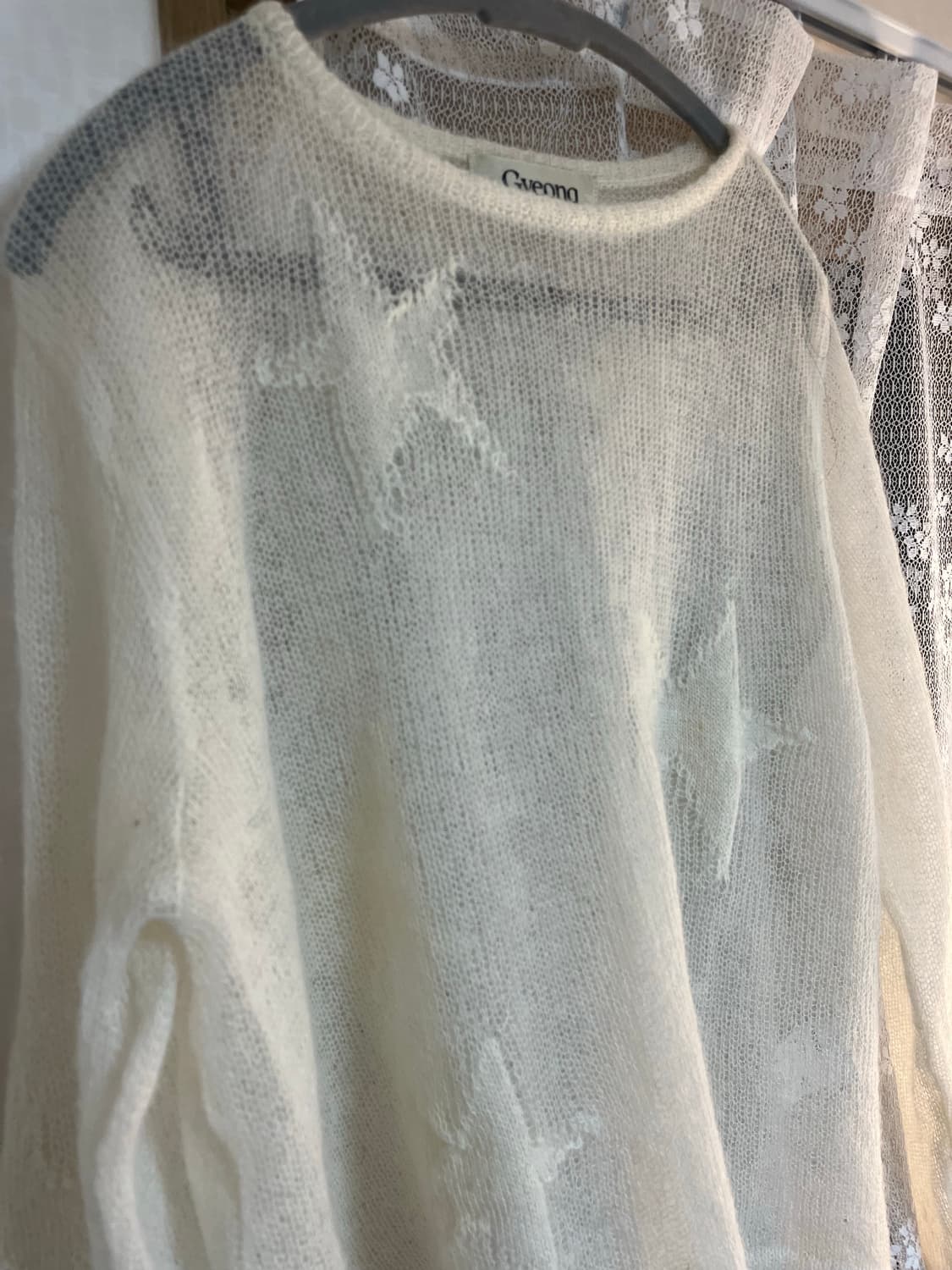 Gyeong 경 모헤어 별 니트 mohair star knit 상품이미지4