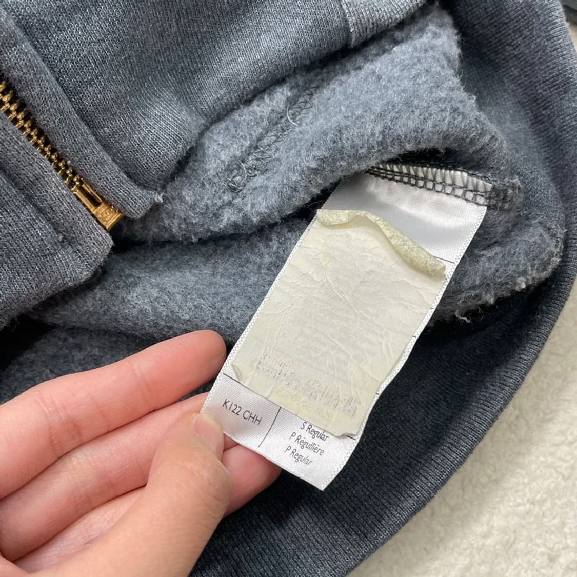 CARHARTT 기모 후드집업 블루 S 상품이미지5