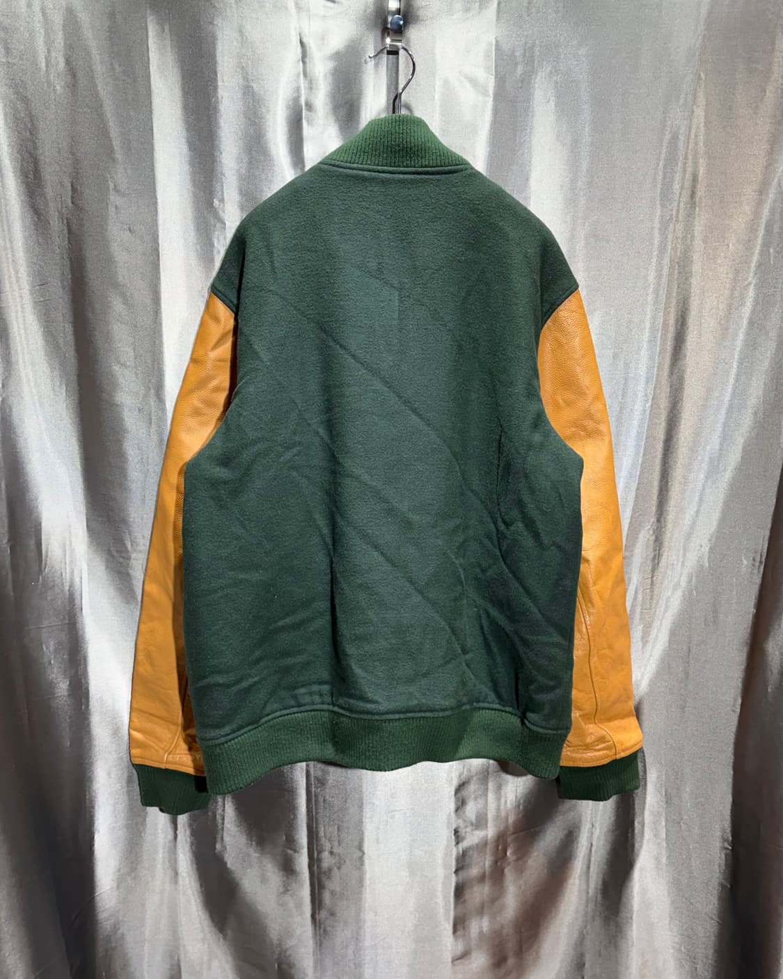 XL 콜롬비아 스펠링로고 빈티지 카멜/그린 바시티 상품이미지3