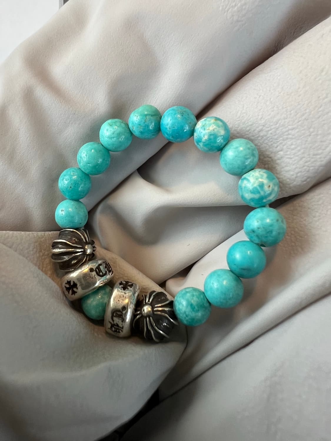 [ks16] 크롬하츠 4mm 터키석 비즈링 상품이미지6