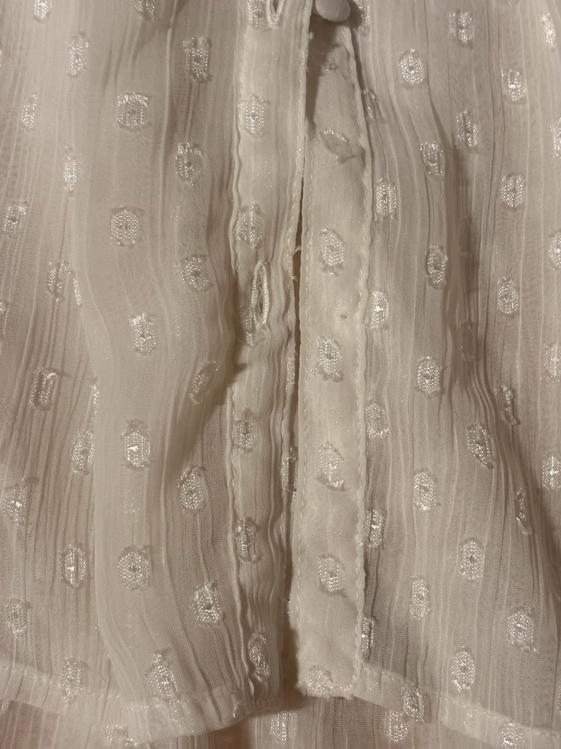 일본 빈티지 흰색 홍콩 블라우스 퍼프소매 상품이미지5