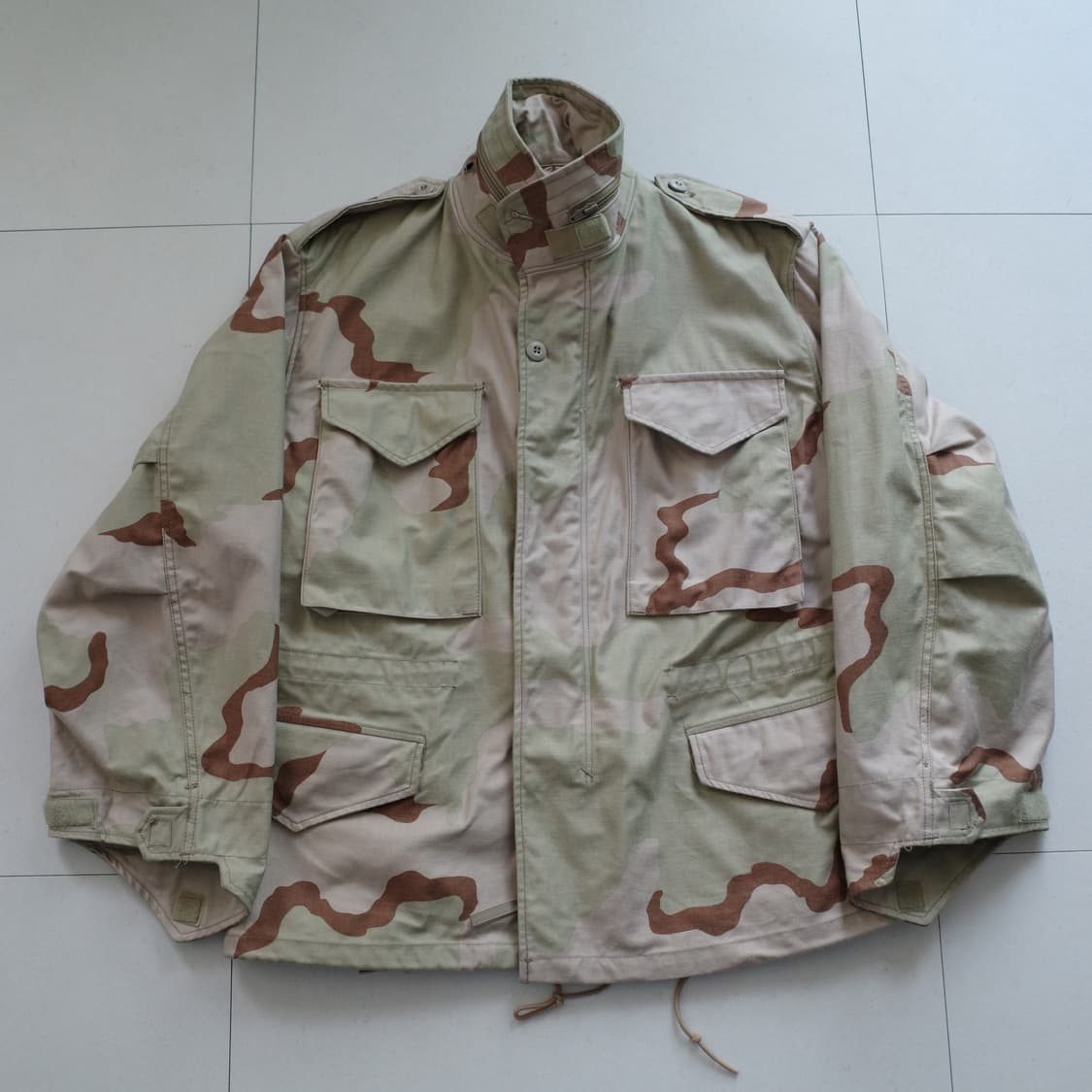80s 오리지널 군납 미군 M65 사막 3색 필드자켓 스몰 상품이미지1