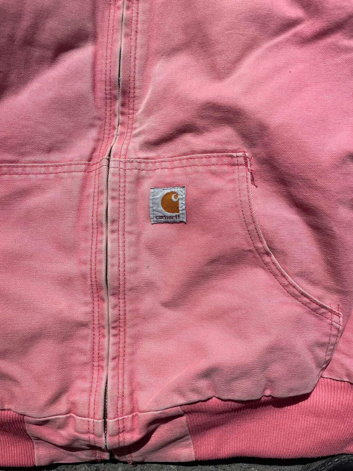 00년대 칼하트 핑크 후드 워크 자켓 상품이미지3