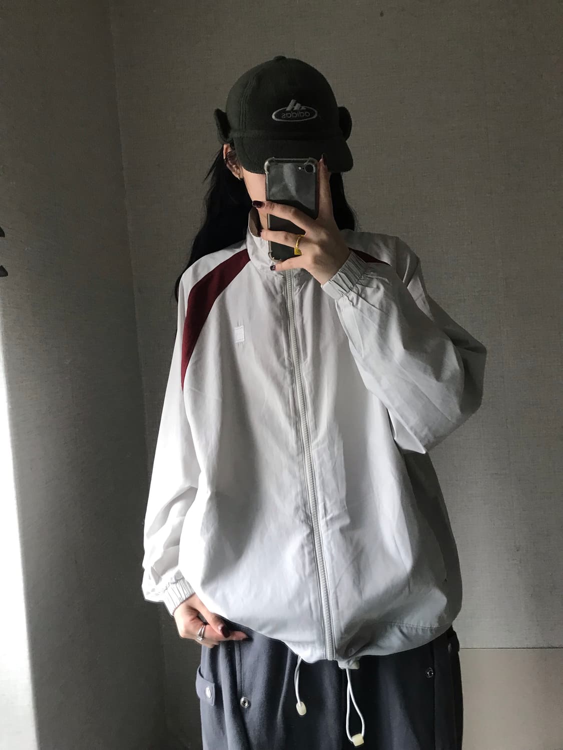 나이키 00s 아이보리 버건디 바람막이 상품이미지1