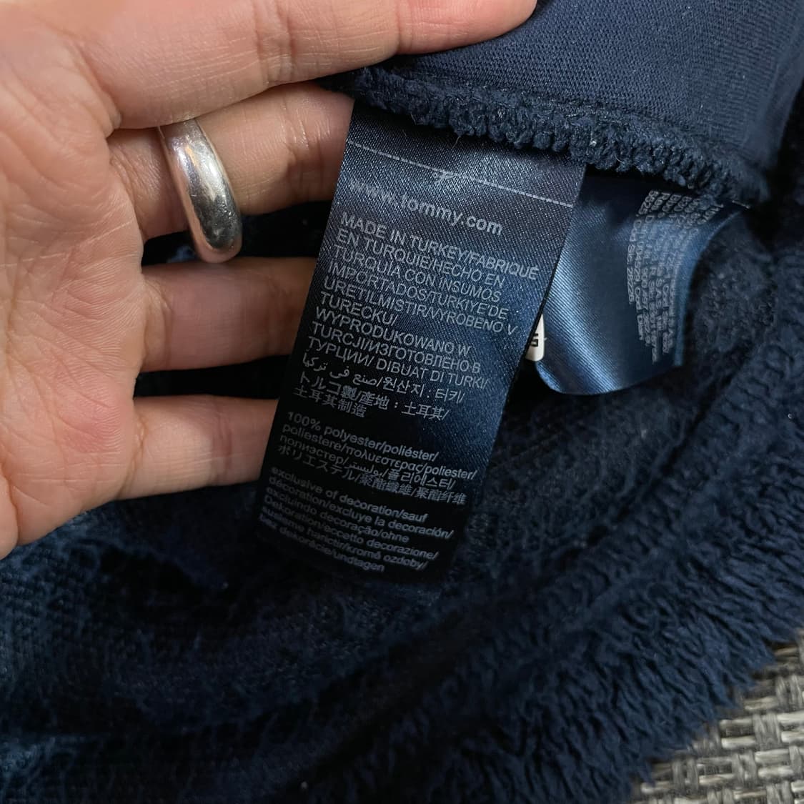 타미힐피거 네이비 아노락 플리스 하프 집업 M 상품이미지6