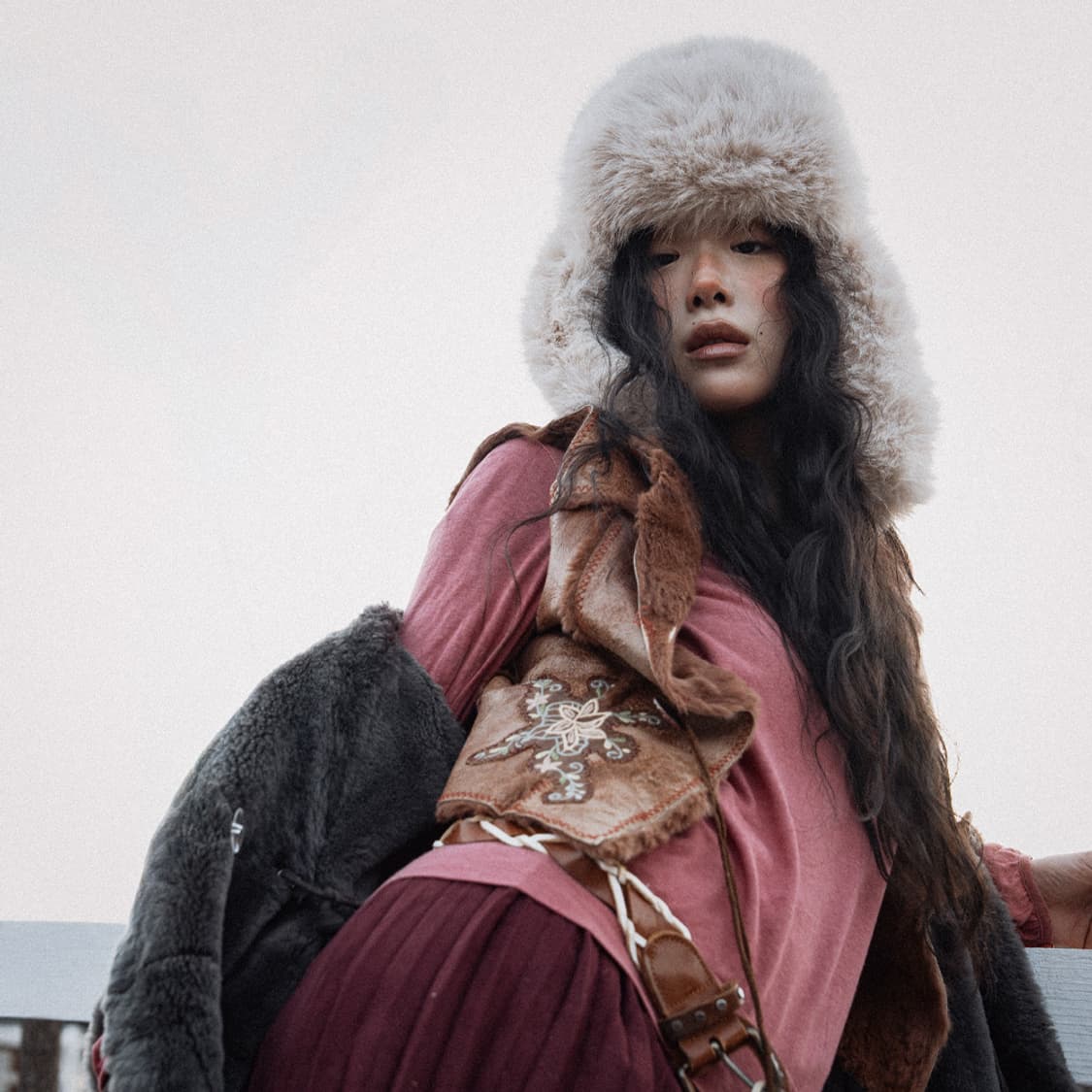 [THURSDAY ISLAND] 초원 앤티크 시어링 베스트 상품이미지10