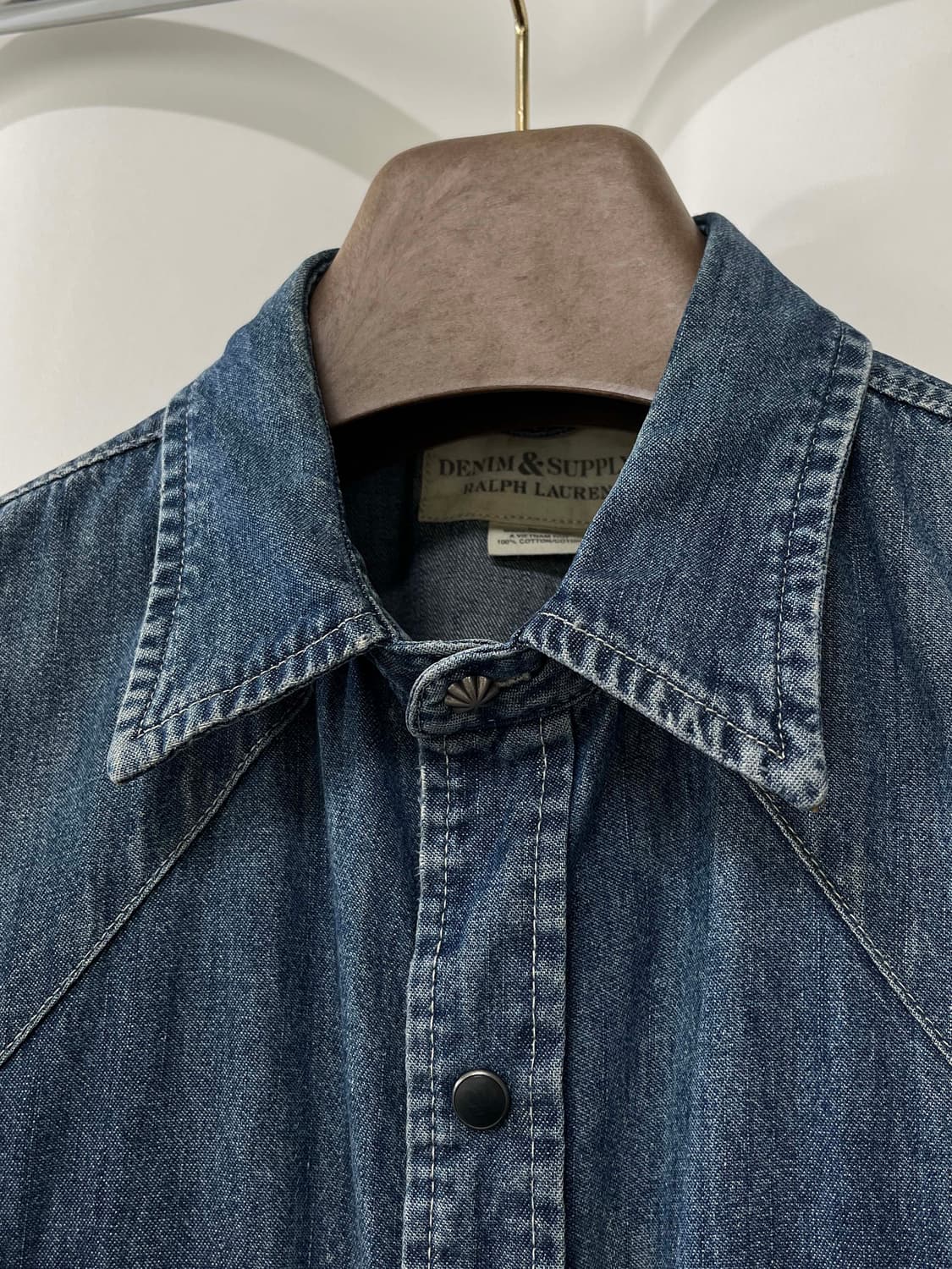 폴로 랄프로렌 콘초 사우스웨스턴 워시드 데님 웨스턴 셔츠 상품이미지5
