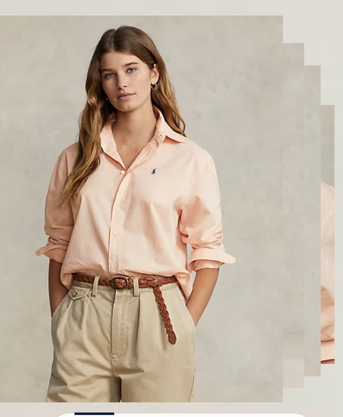 Polo Ralph Lauren 여성 오버사이즈 코튼셔츠 상품이미지3