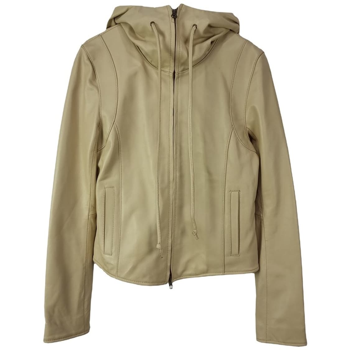 [빈티지] 리얼 레더 슬림핏 후드 가죽 자켓 M17769 상품이미지2