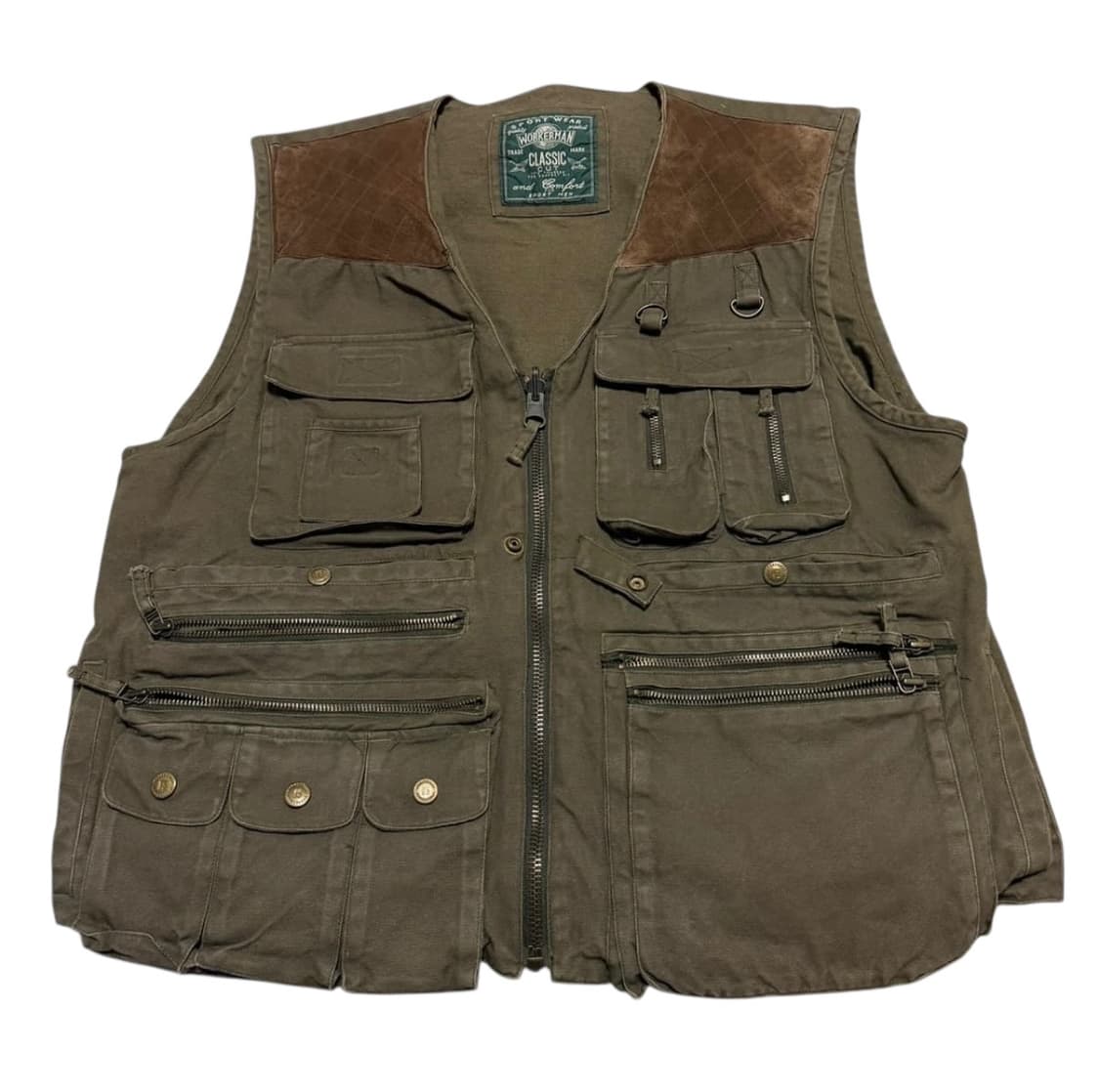 USA 워크맨 클래식 리버시블 카키색 포켓 조끼 상품이미지1