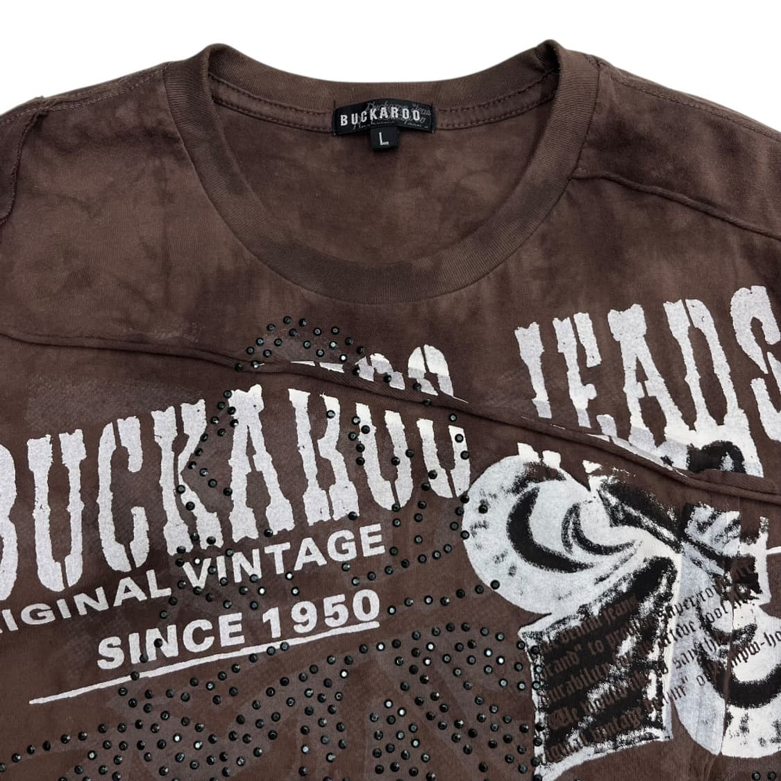 버커루 로고 프린팅 큐빅 브라운 반팔 L 상품이미지4