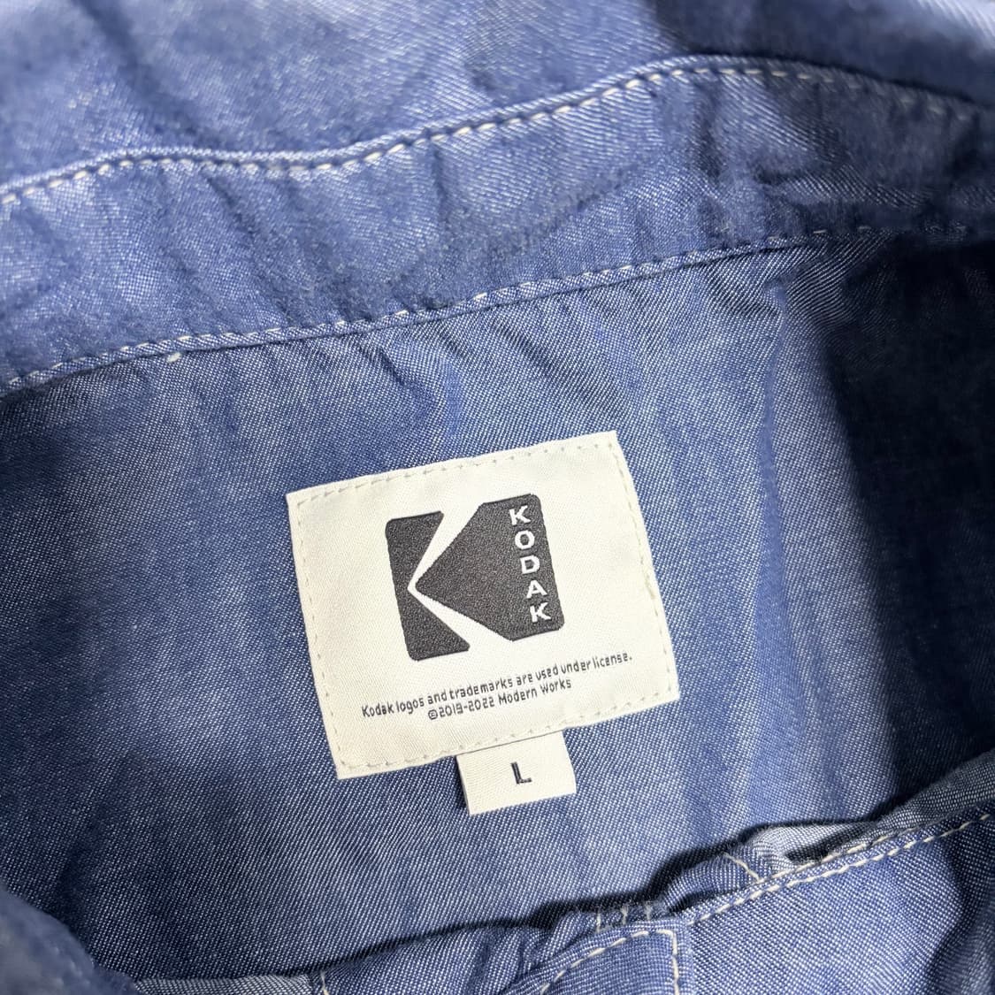 코닥 샴브레이 데님 셔켓 상품이미지4