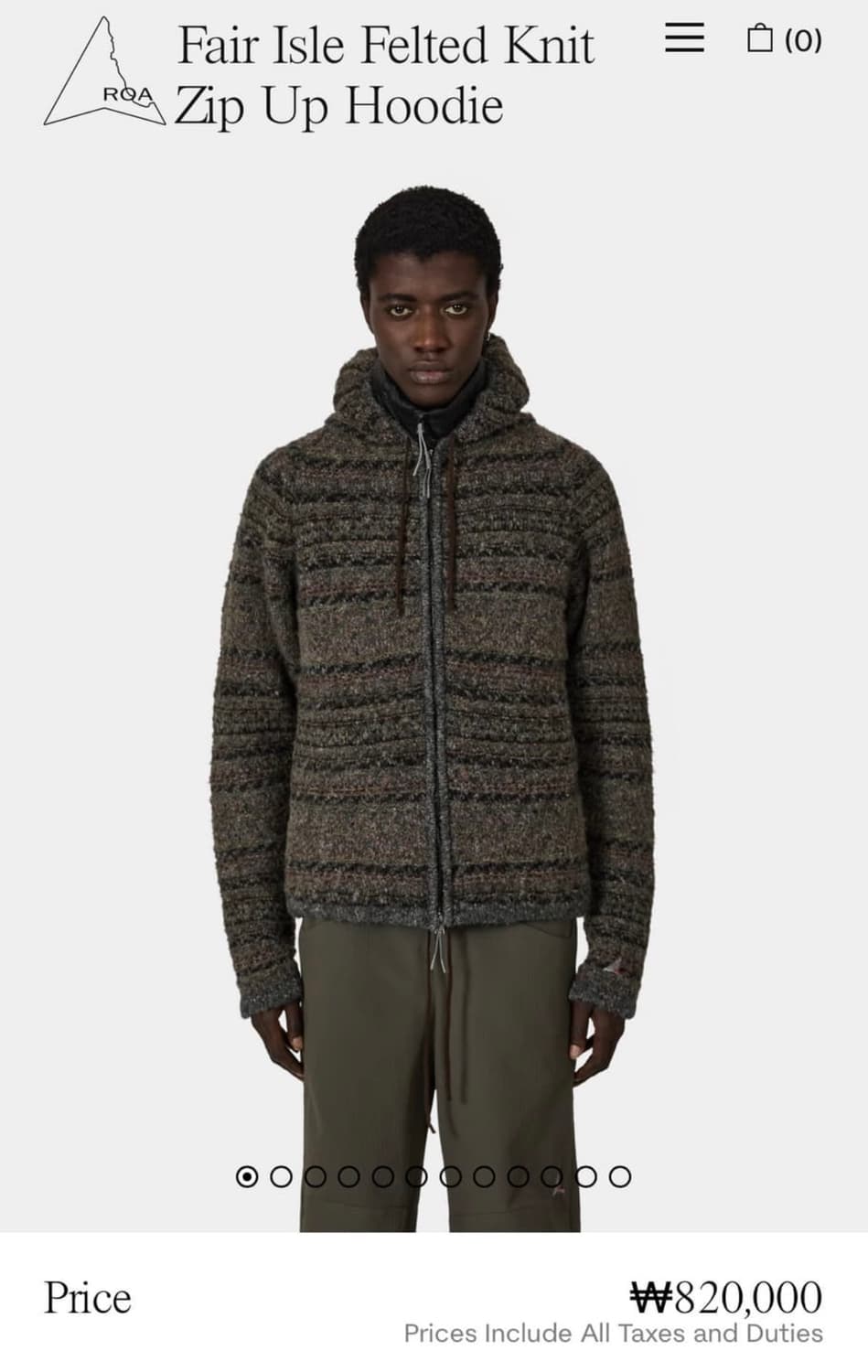 (L) 로아하이킹 펠티드 니트 후드집업 상품이미지3