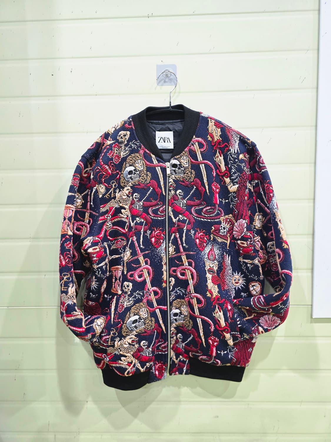 자라 패턴 자수 봄버 자켓 XL 상품이미지6