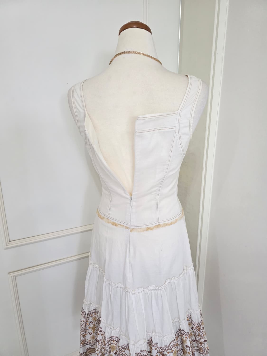 빈티지)하구미모리걸 라떼 페어리계 민소매캉캉패치워크원피스 볼레로 여름세트 상품이미지6