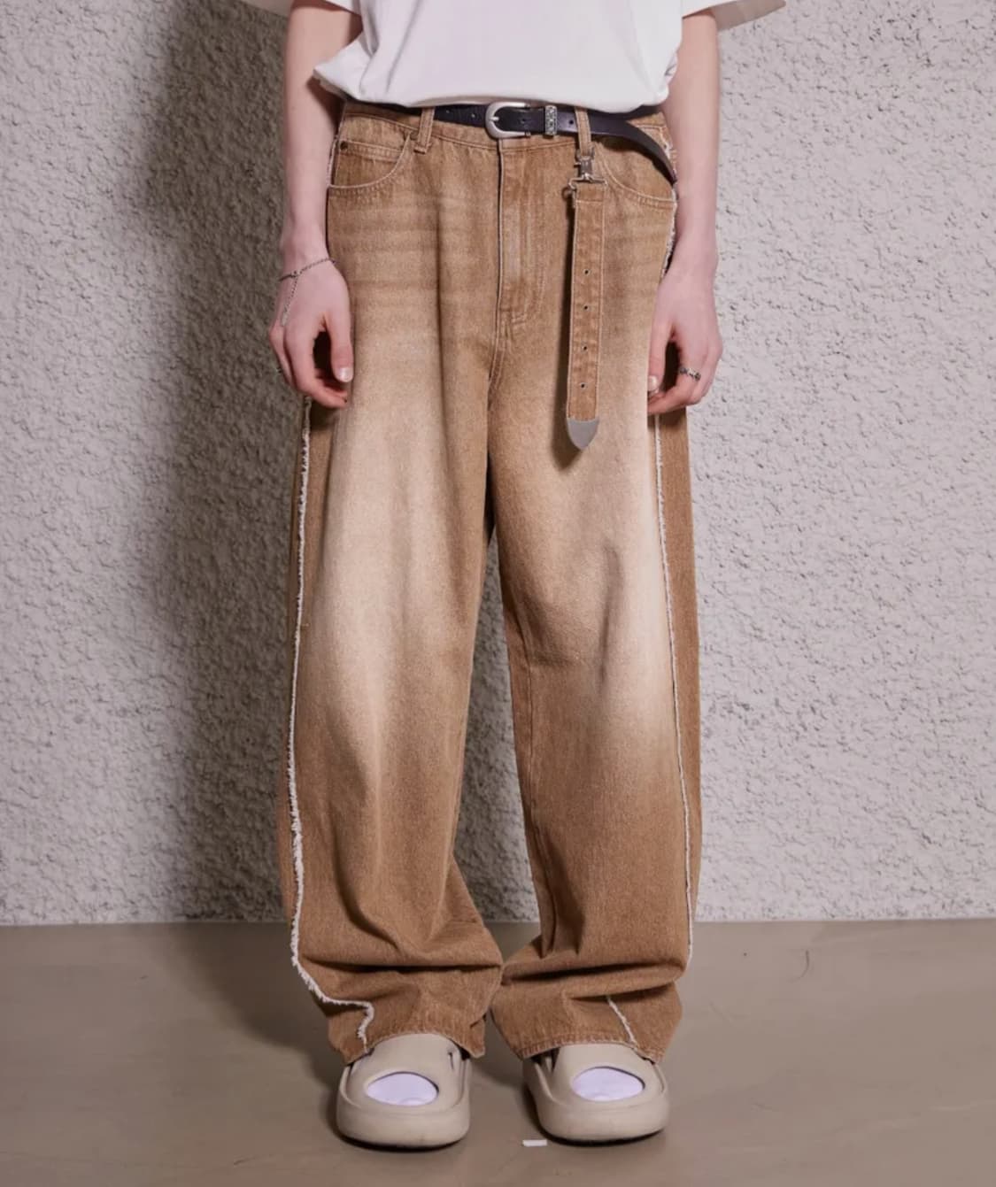 마틴플랜 브라운 와이드 데님 팬츠 48 상품이미지1