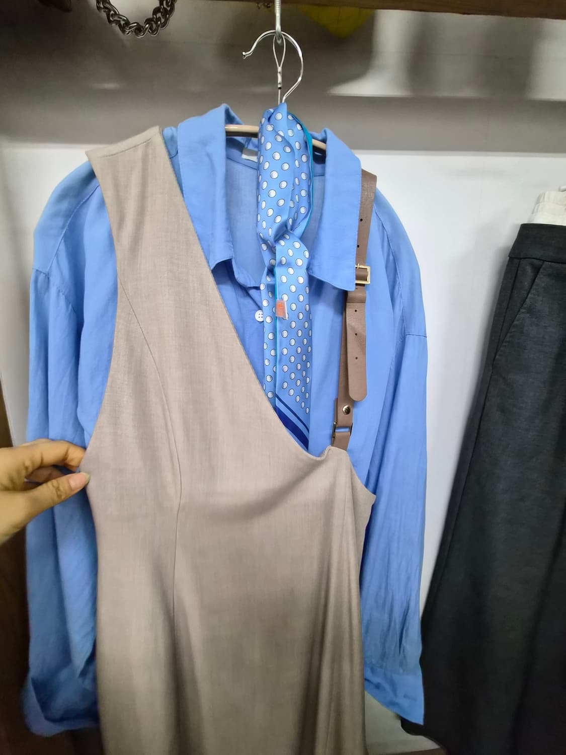 rienda 수입명품 플리츠 언발 원피스 상품이미지5