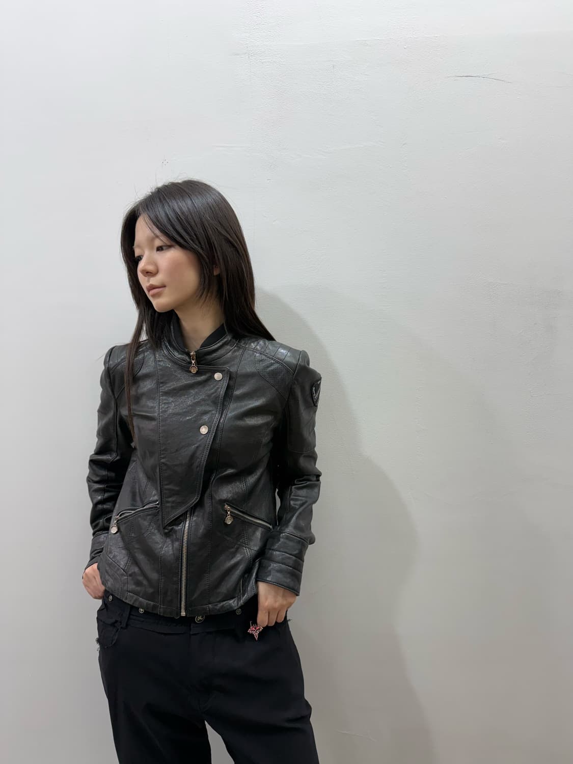 EXR 레더 플랩커버 바이커자켓 상품이미지8