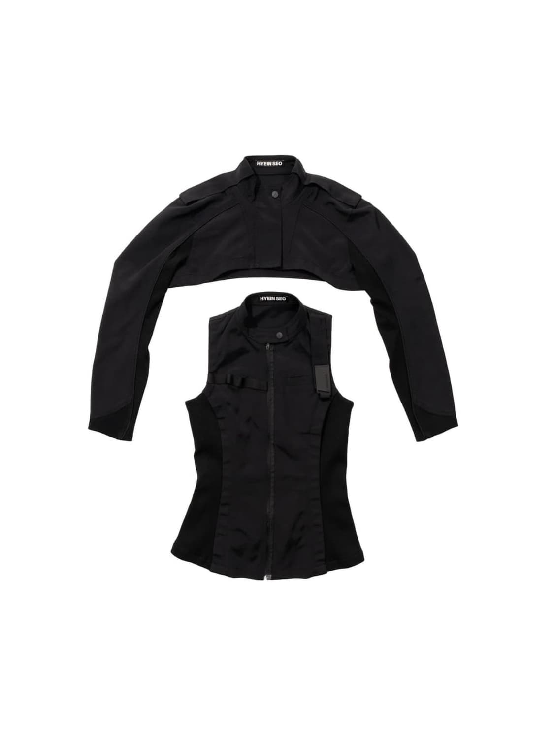 혜인서 더블 레이어 모토 자켓 블랙 상품이미지2