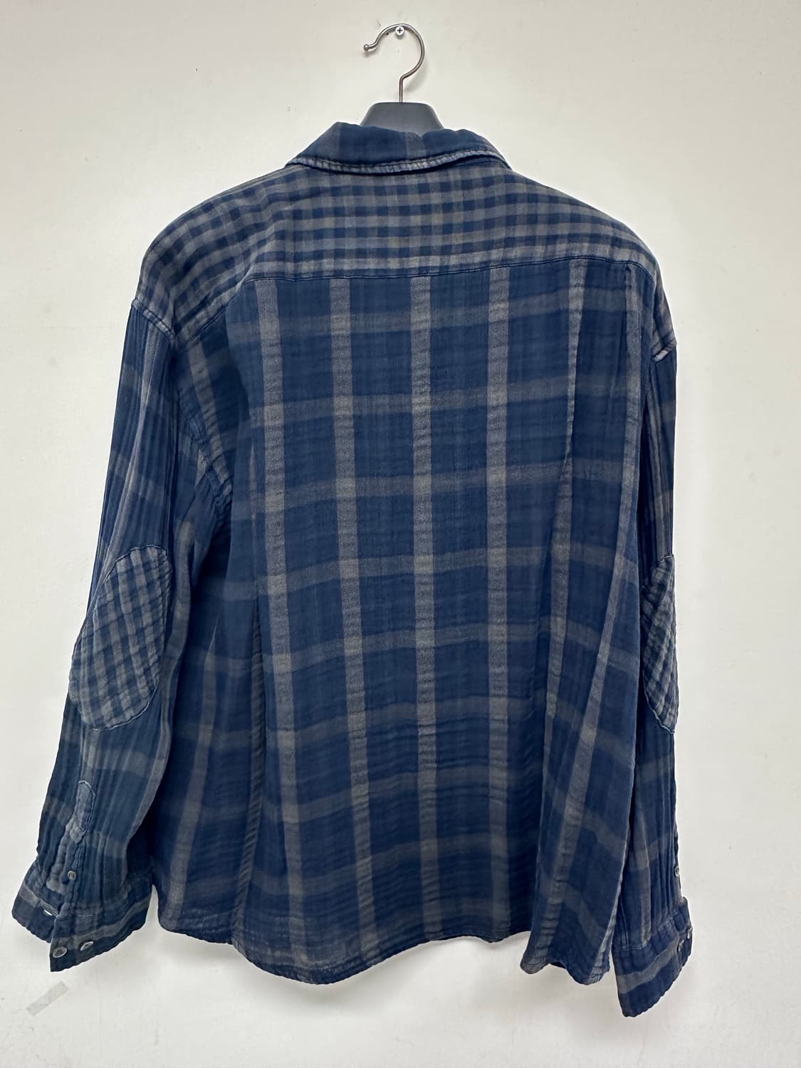 [3] 해칭룸 아카이브셔츠 Check Dyed Charcoal/blue 상품이미지4