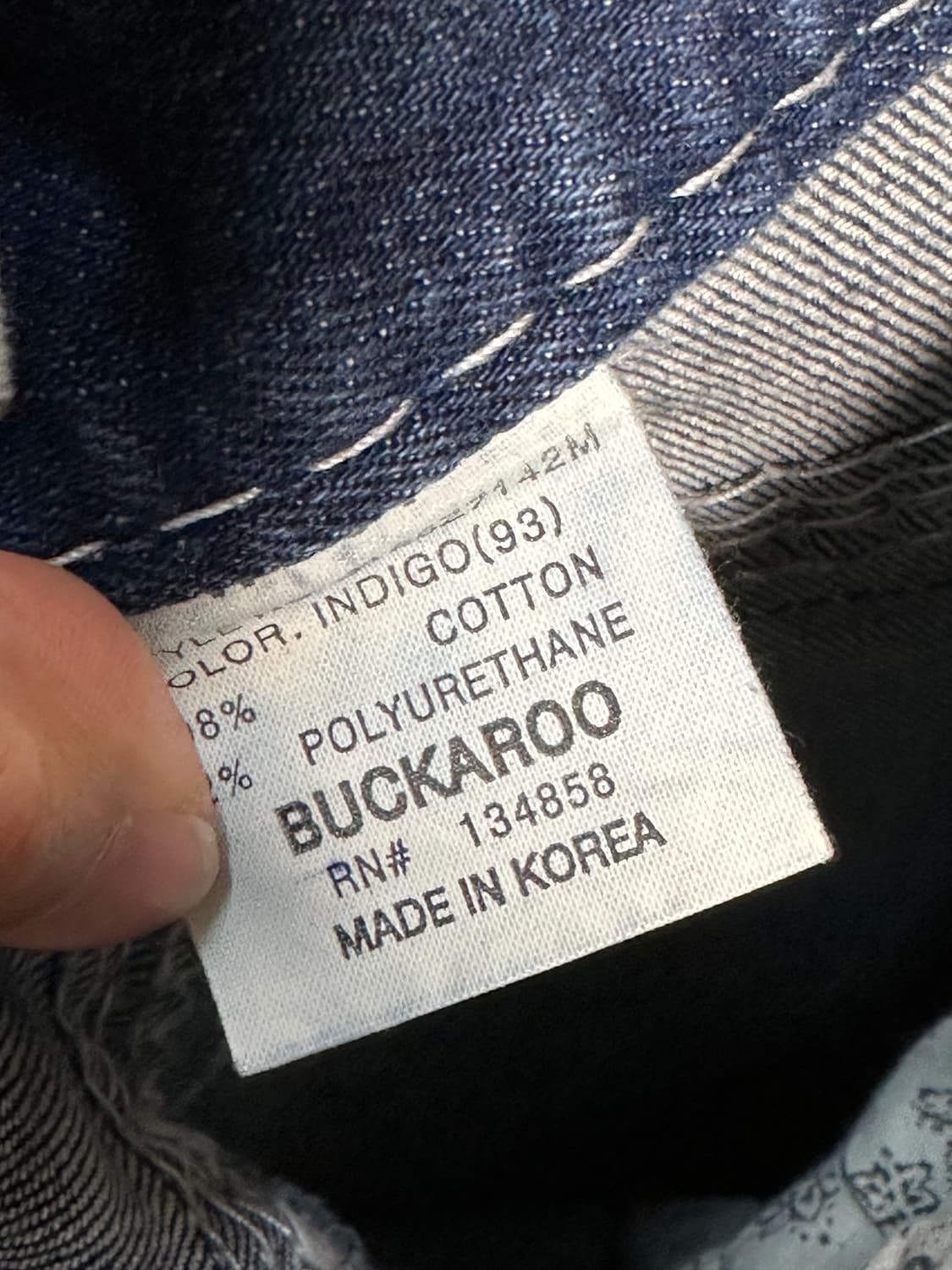 버커루 레트로 워싱 부츠컷 데님 처분  상품이미지5