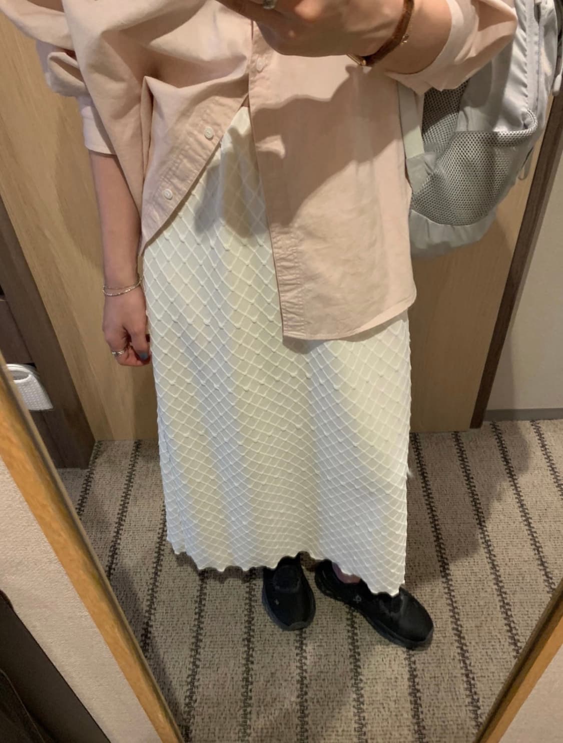 26ss 프리티영띵 다이아 밴딩 스커트 프영띵 포인트 봄치마 상품이미지1