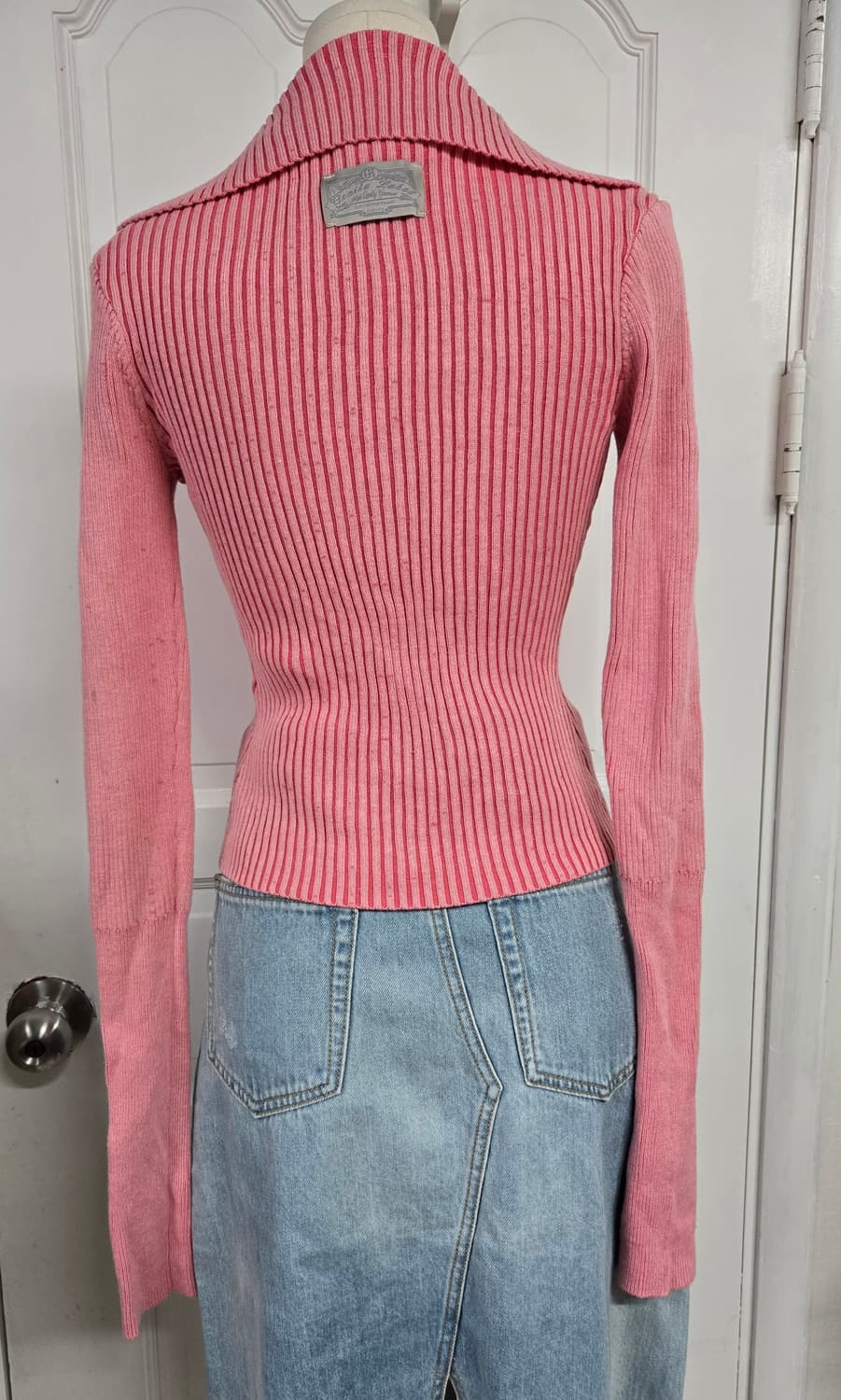 그레일즈 핑크 카라 가디건 상품이미지5