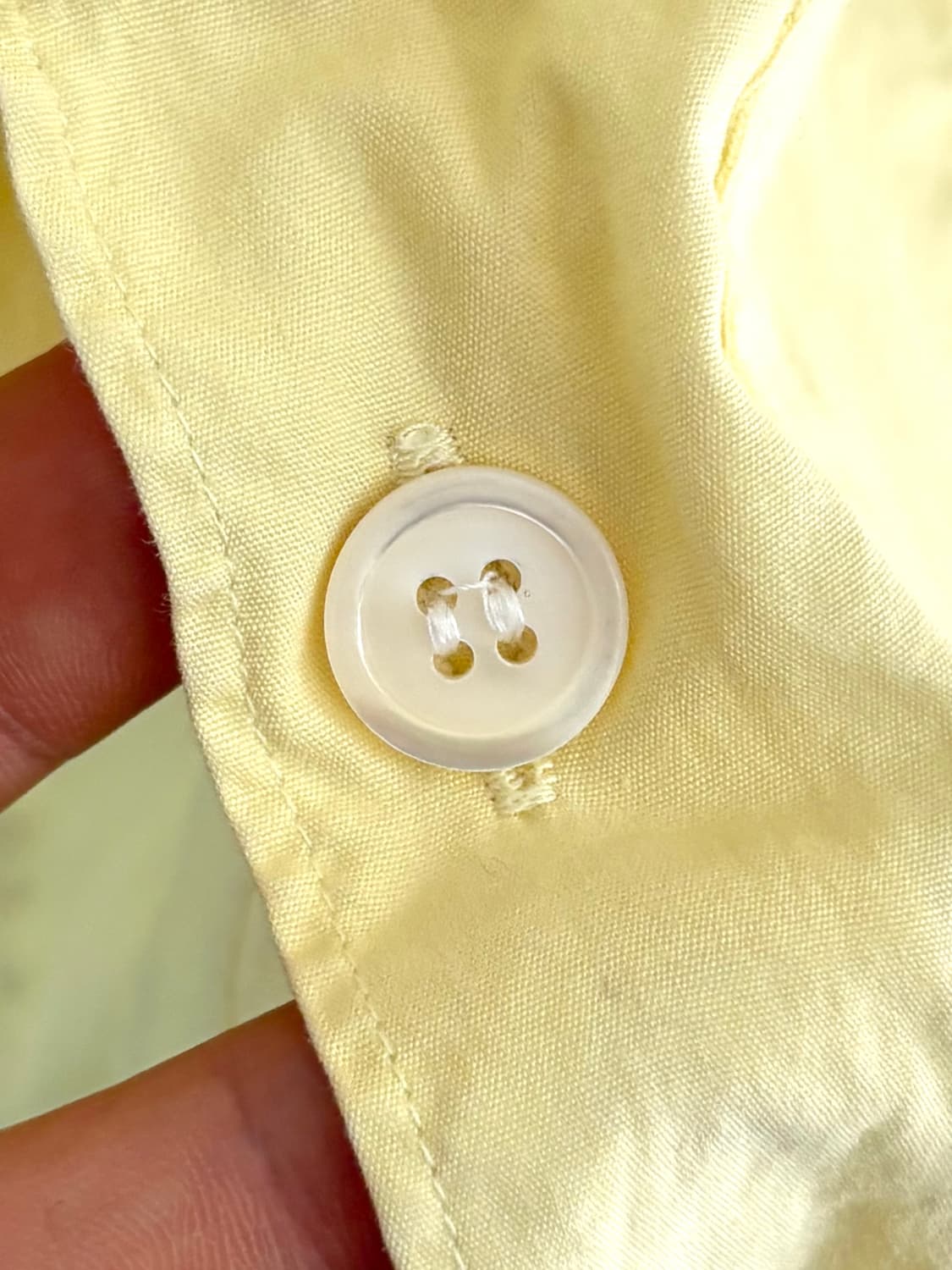  꼼데가르송 옴므 옐로우 패치워크 셔츠 상품이미지4