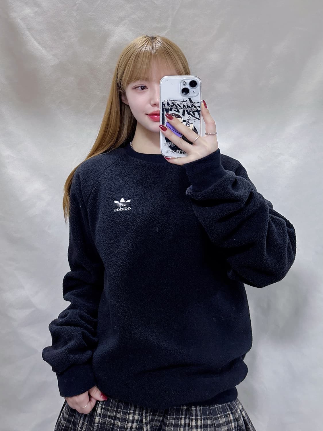 아디다스 빅로고 플리스 맨투맨  상품이미지2