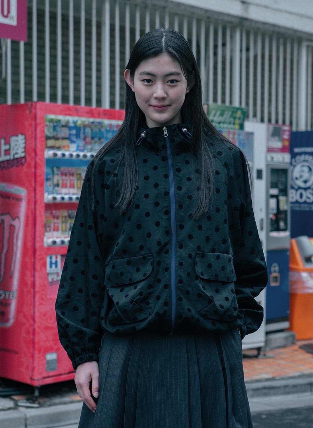 오헤시오 도트 프릴 후드 윈드브레이커 상품이미지7