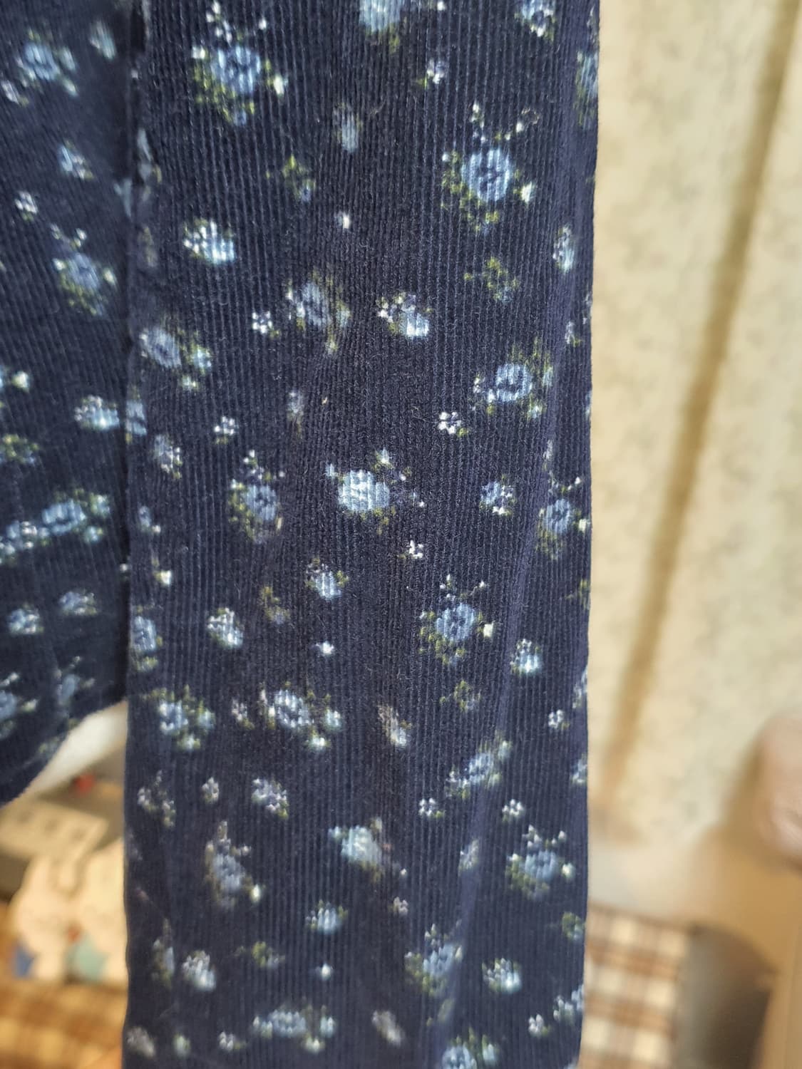 [빈티지] LEE 네이비 꽃무늬 코듀로이 긴팔 셔츠 95 상품이미지3