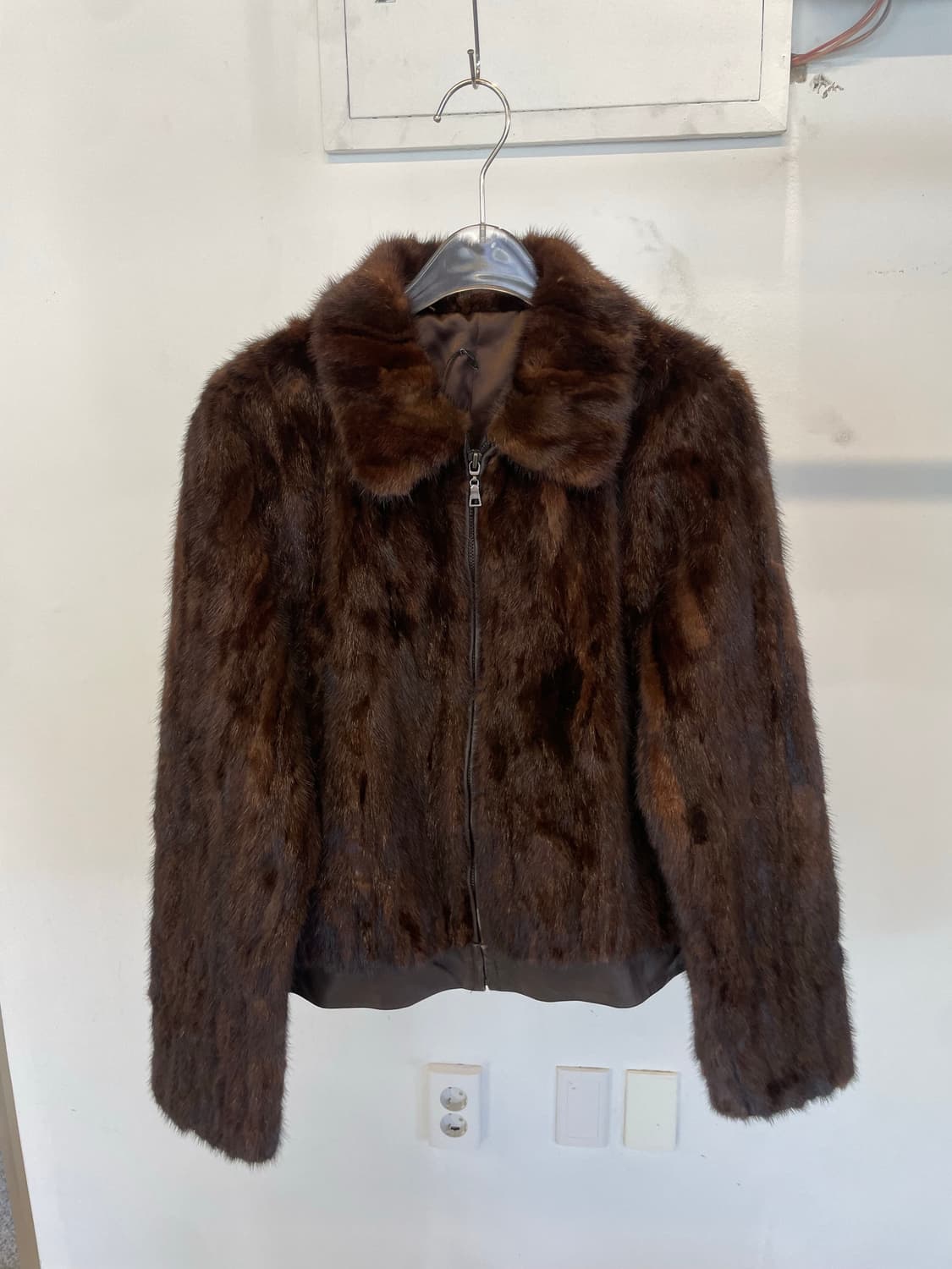 Mink fur leather jacket 상품이미지1