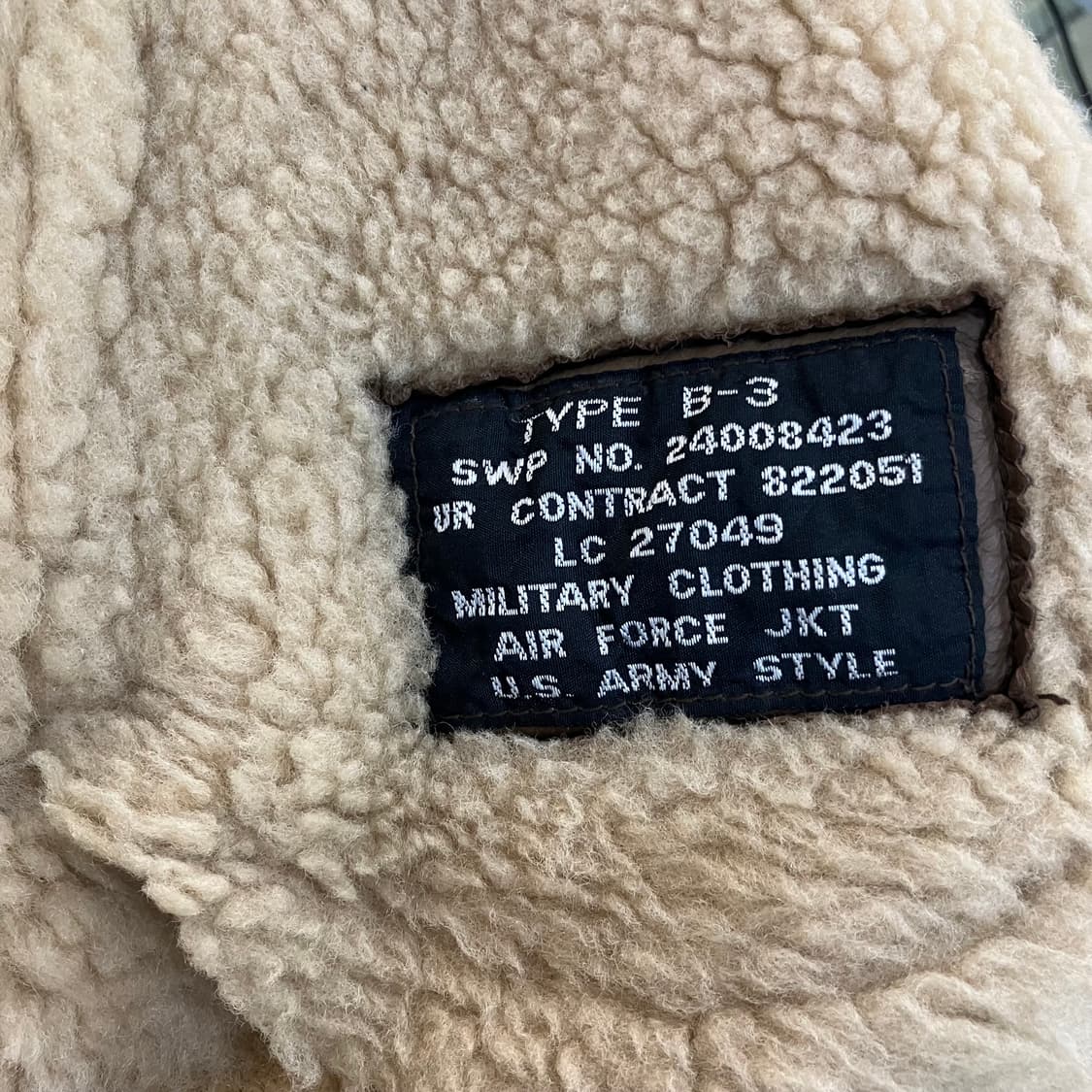 US ARMY B-3 양가죽 밀리터리 무스탕 자켓  상품이미지6