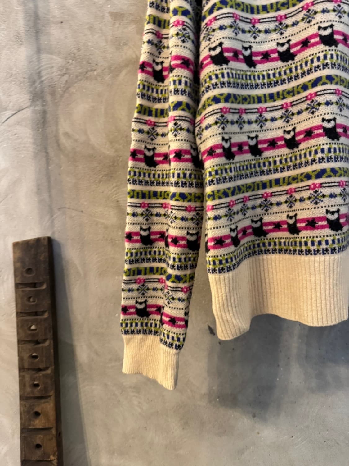 럭키슈에뜨 페어아일 램스울 니트 55~66 상품이미지5