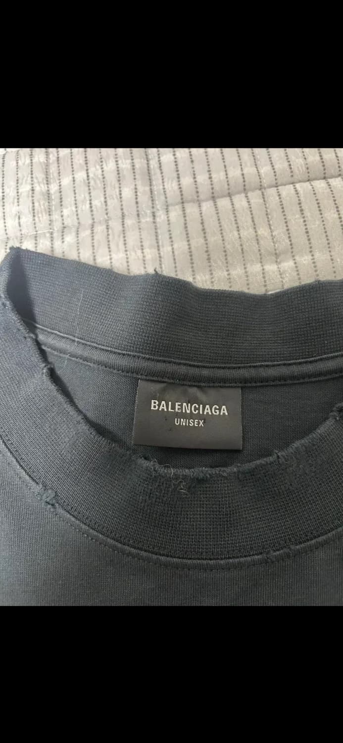 [XL] 발렌시아가 테이프 로고 반팔 티셔츠  상품이미지3