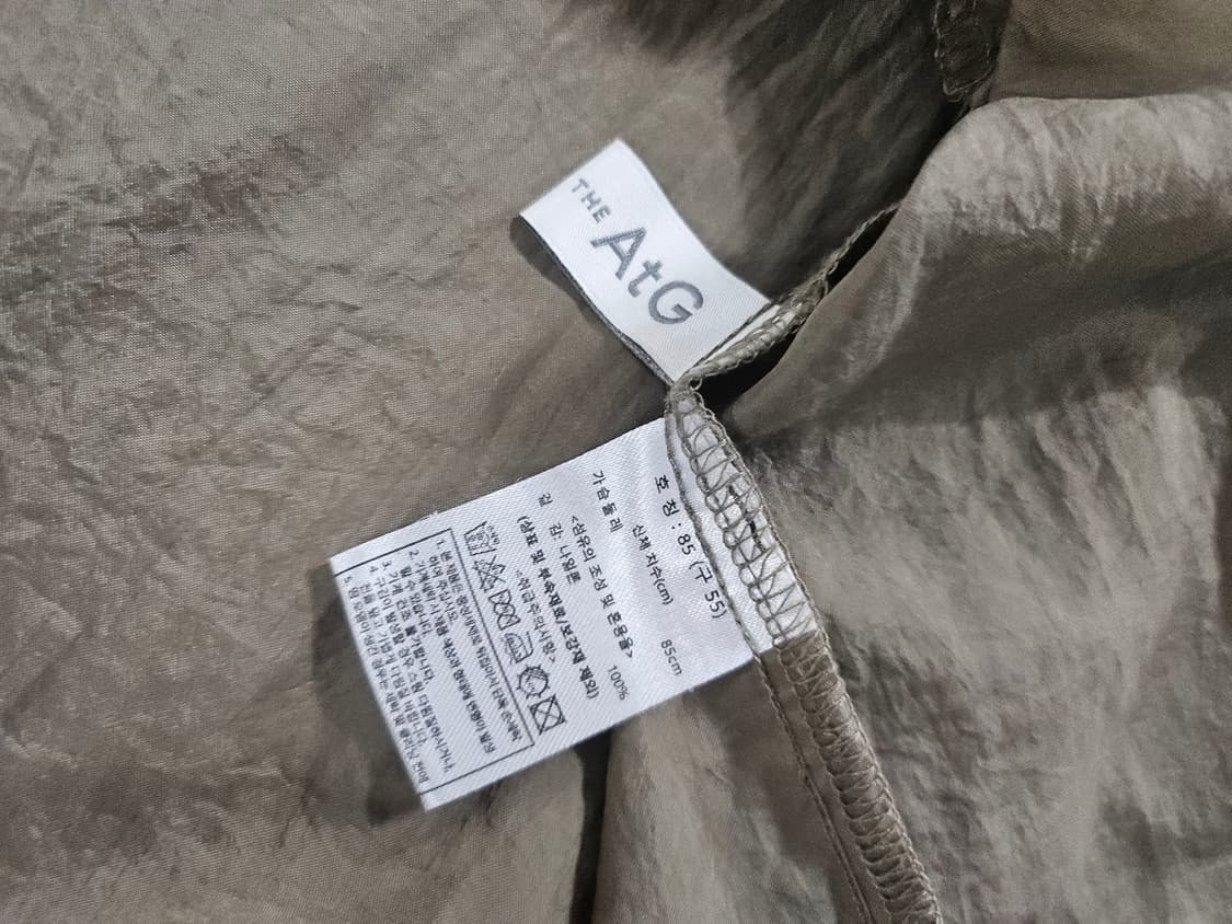 A t G  카키색 바지락 반팔 원피스  55  매우얇음 상품이미지6