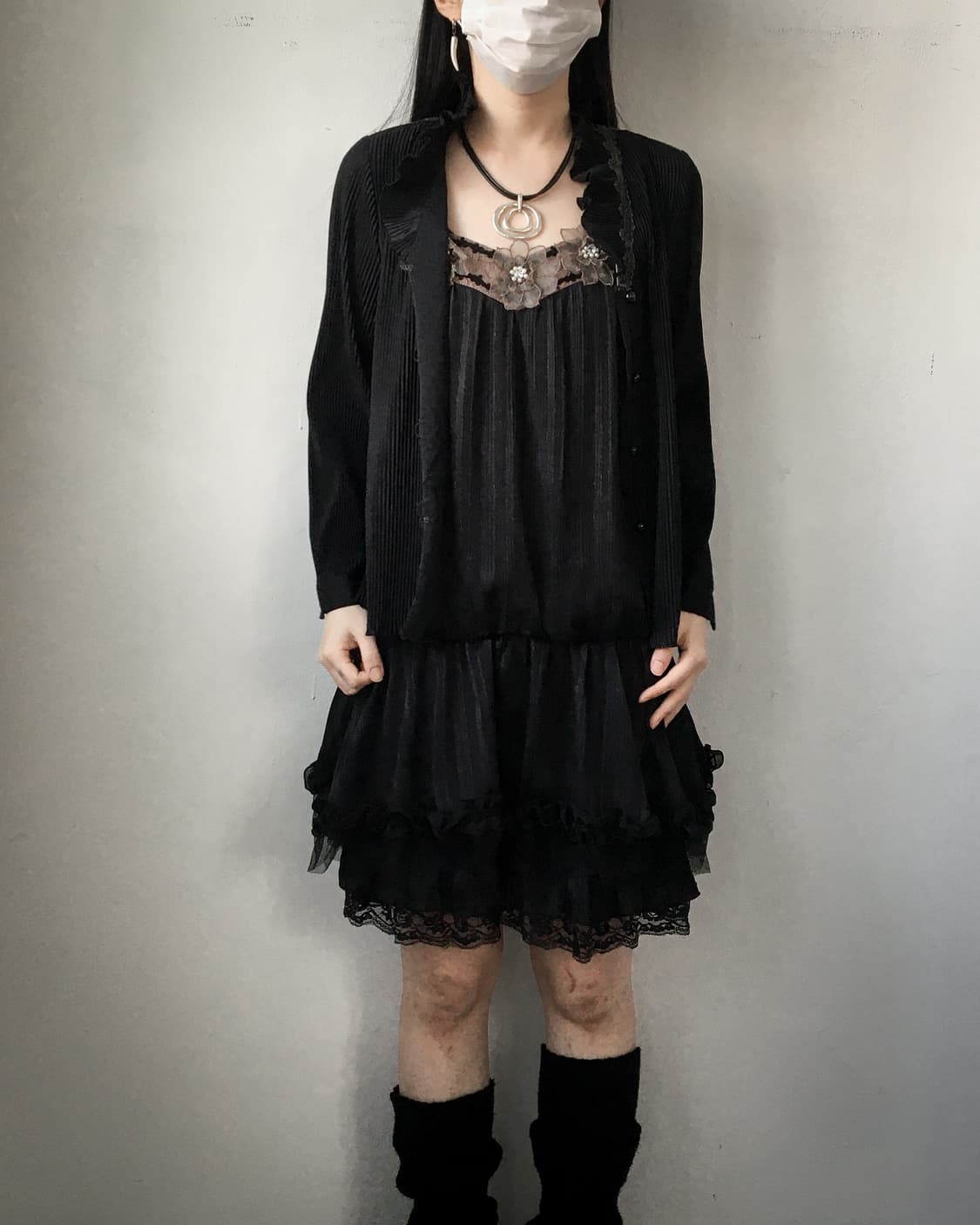 Corsage point glitter onepiece 상품이미지6