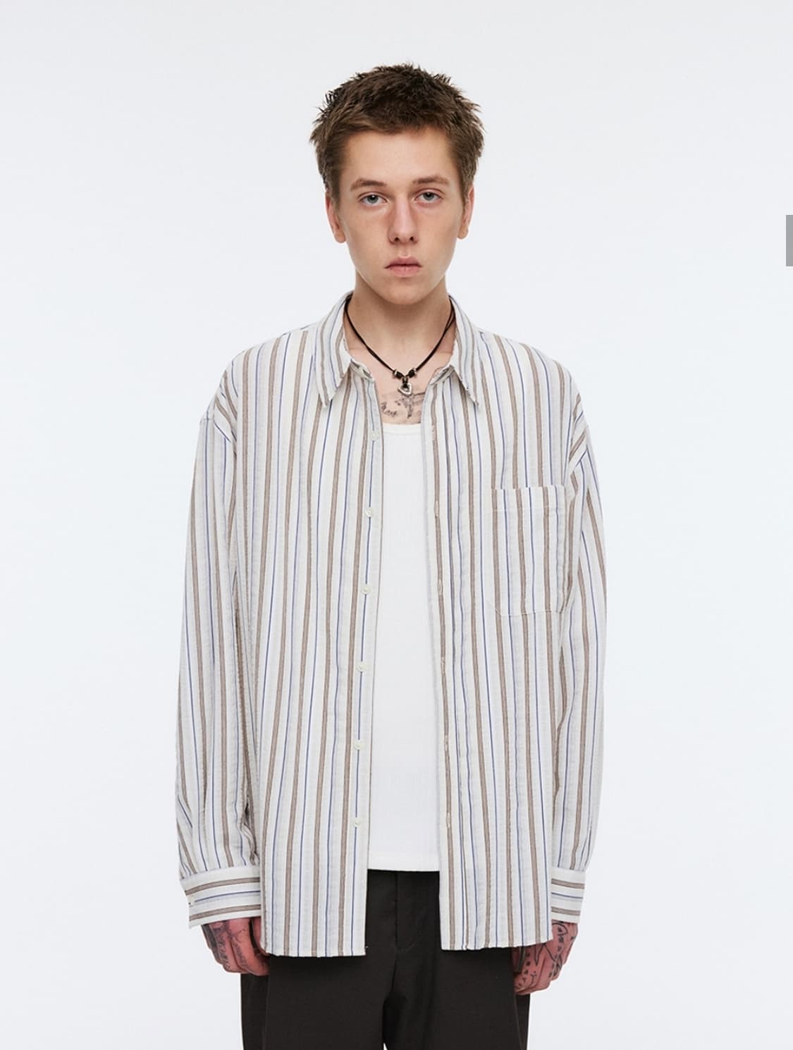 [파브레가] 노이 멀티 스트라이프 셔츠 3사이즈 상품이미지4