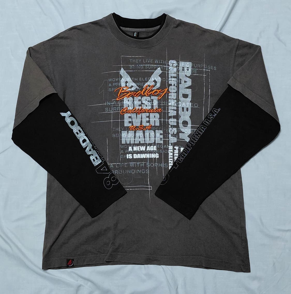 [2L] 빈티지 배드보이(BAD BOY) 레이어드 로고 롱슬리브 상품이미지1