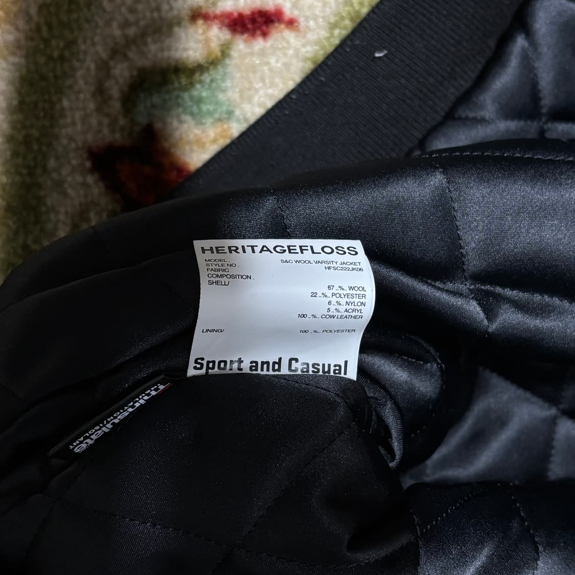 Heritagefloss wool varsity jacket (M) 상품이미지4