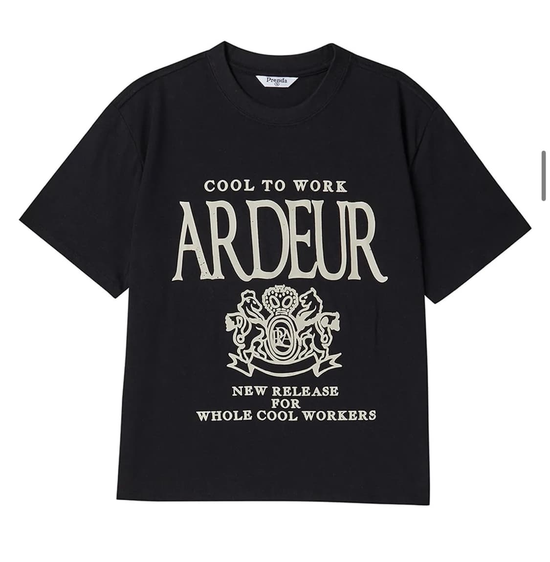 프렌다 Ardeur crewneck tee 블랙 상품이미지1