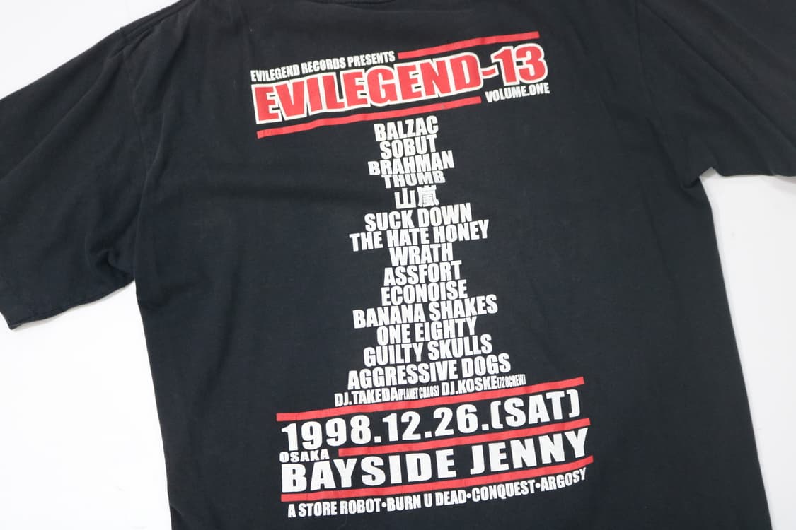 90s EVILEGEND 13 오사카 투어 밴드 티셔츠 (L) 상품이미지7