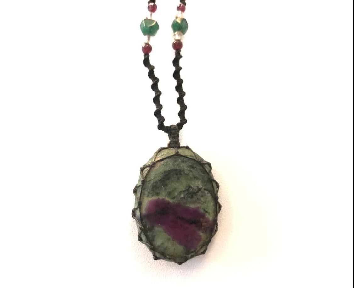 빈티지 그린 원석 목걸이 상품이미지1