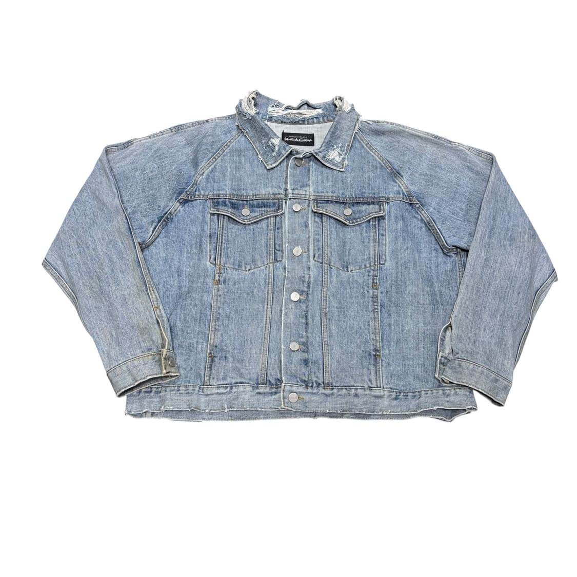 FREE 엑스사키 X-SACKY 연청 데미지 데님자켓 상품이미지1