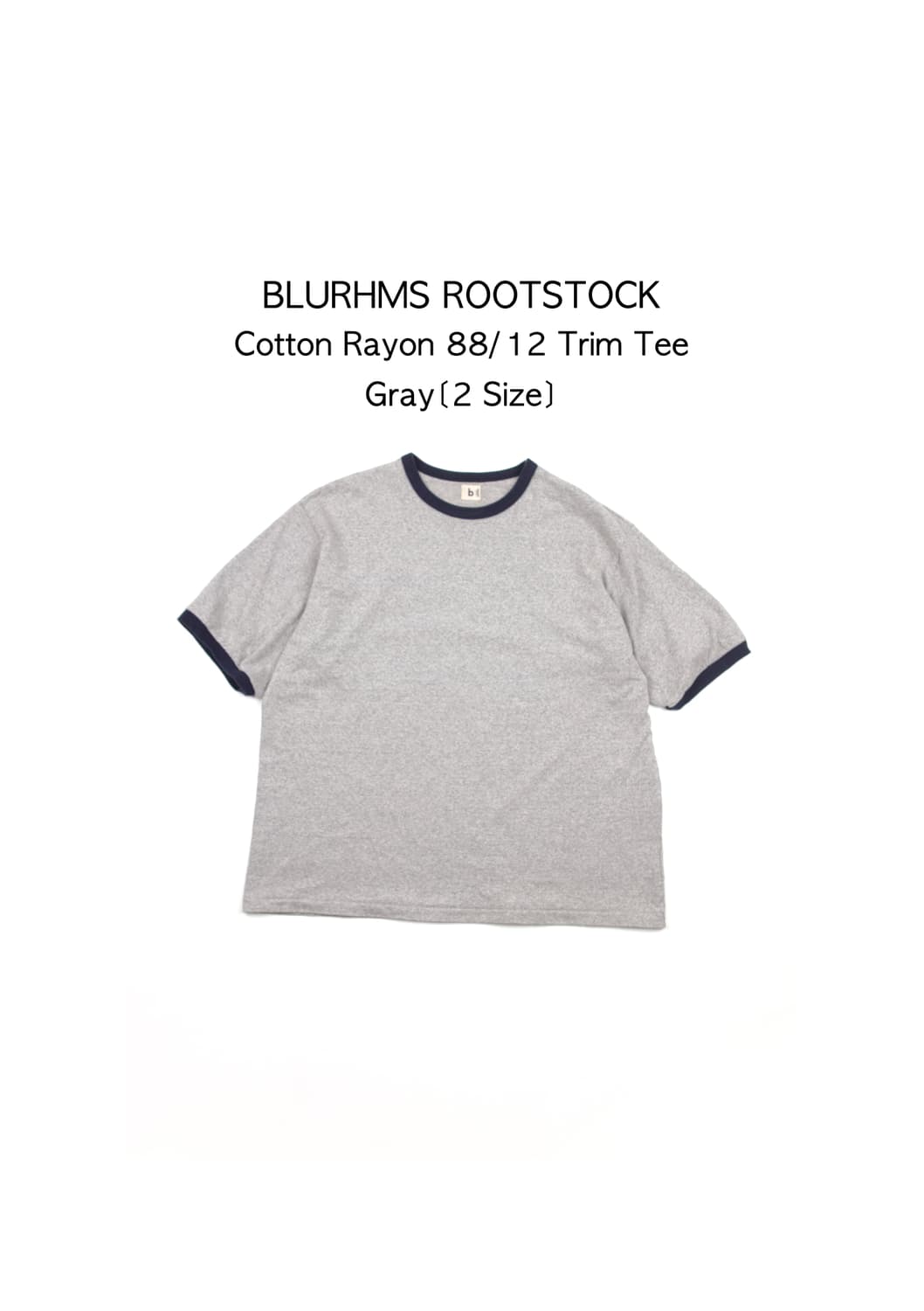 blurhms ROOTSTOCK 코튼 레이온 88/12 링거 티셔츠 상품이미지1