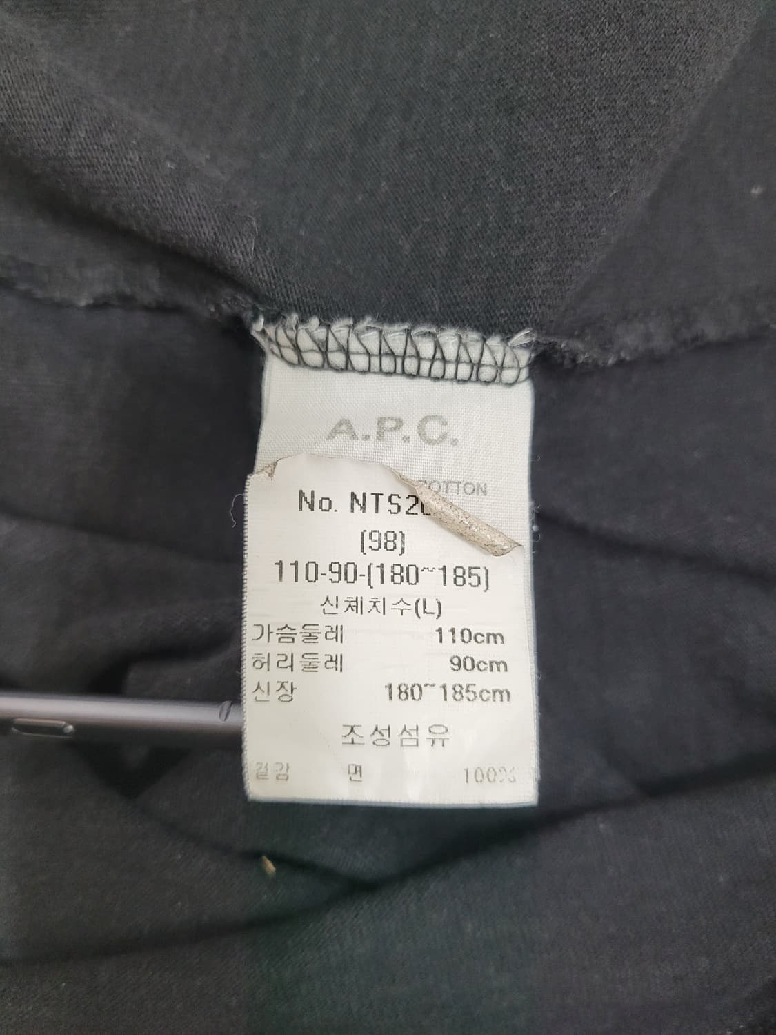 A.P.C. 20SS 아페쎄 뮤지엄 박스 로고 반팔 티셔츠 / 남 L  상품이미지8