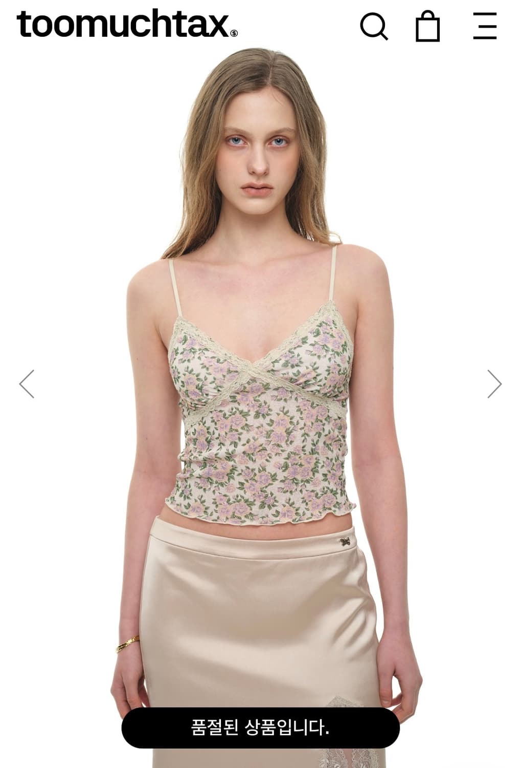투머치텍스 tmt LACE ROSE CORSET TOP 상품이미지1